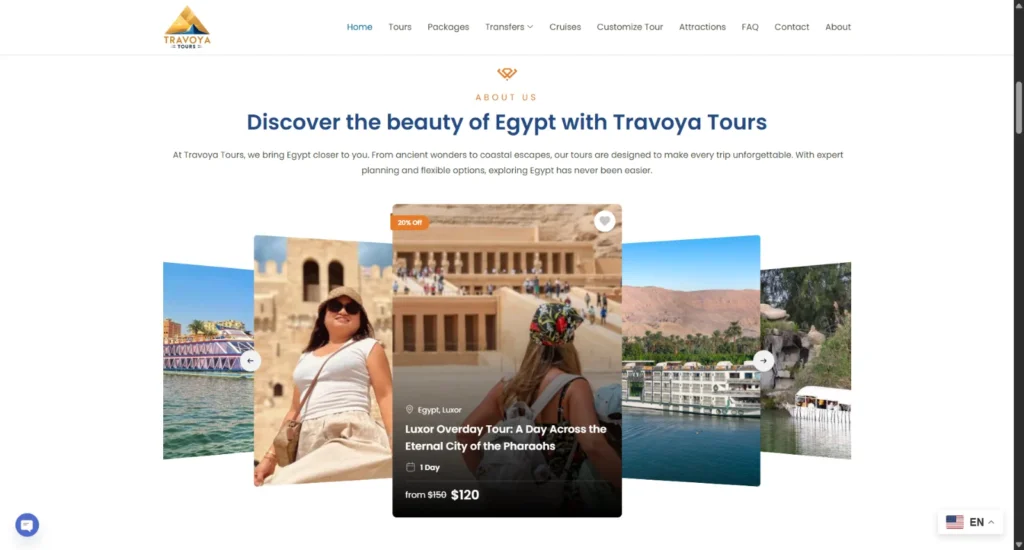 Travoya Tours – Tourism Reservation Website