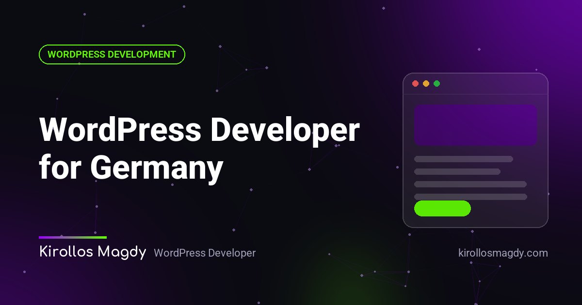 WordPress Developer for German Businesses: Websites and Stores Built for Germany